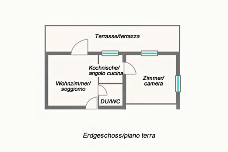 Grundriss/Skizze - Fewo im Erdgeschoss