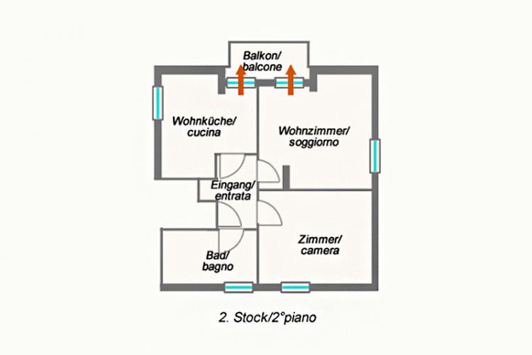 Schizzo Appartamento - appartamento secondo piano