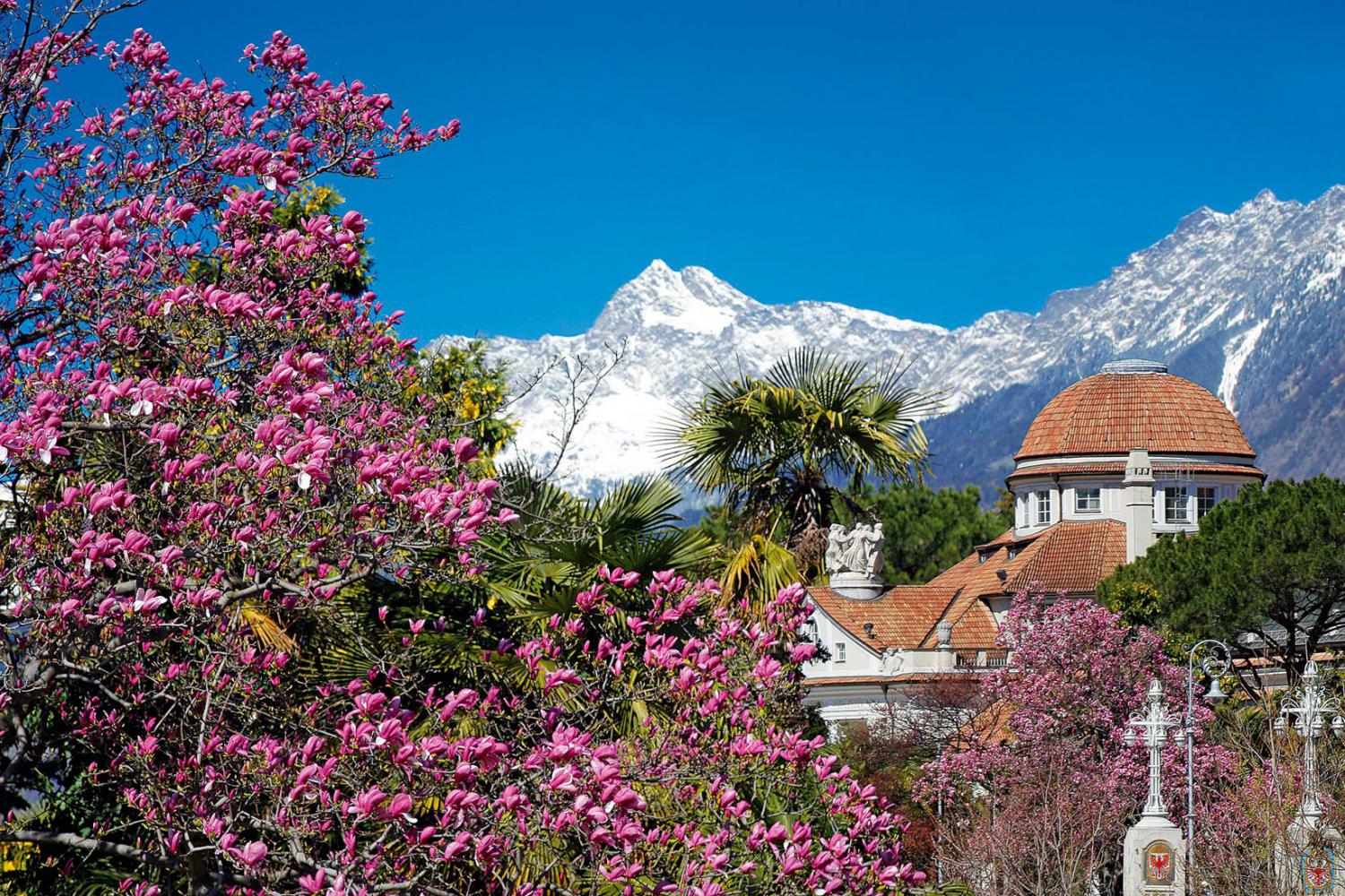 The symbol of the city of Merano - The Kurhaus in Merano