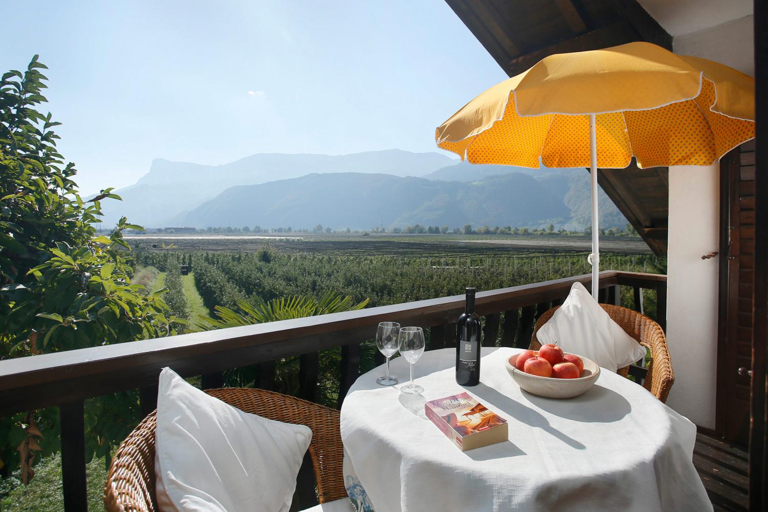 Ausblick Balkon in Gargazon - Haus Wiesengrund